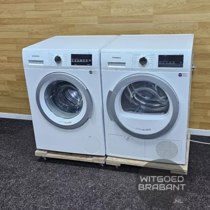 Siemens - wasmachine en warmtepompdroger - WM14T490NL en WT45H281NL